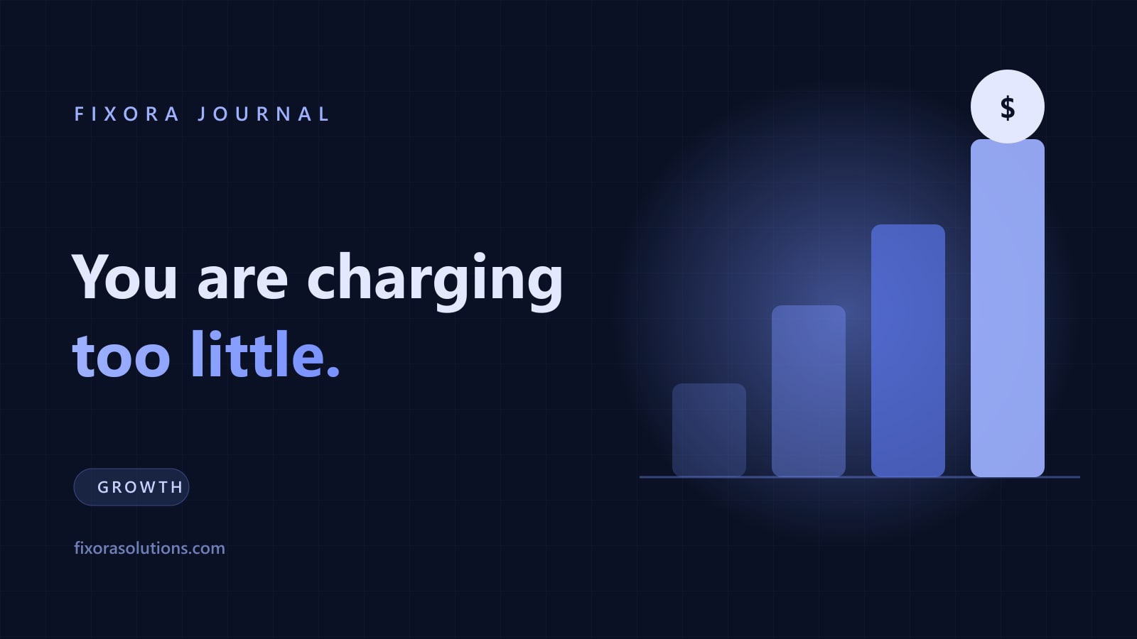How to price your services, Fixora Journal banner